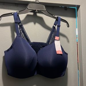 NWT Navy lightly lined balconette bra